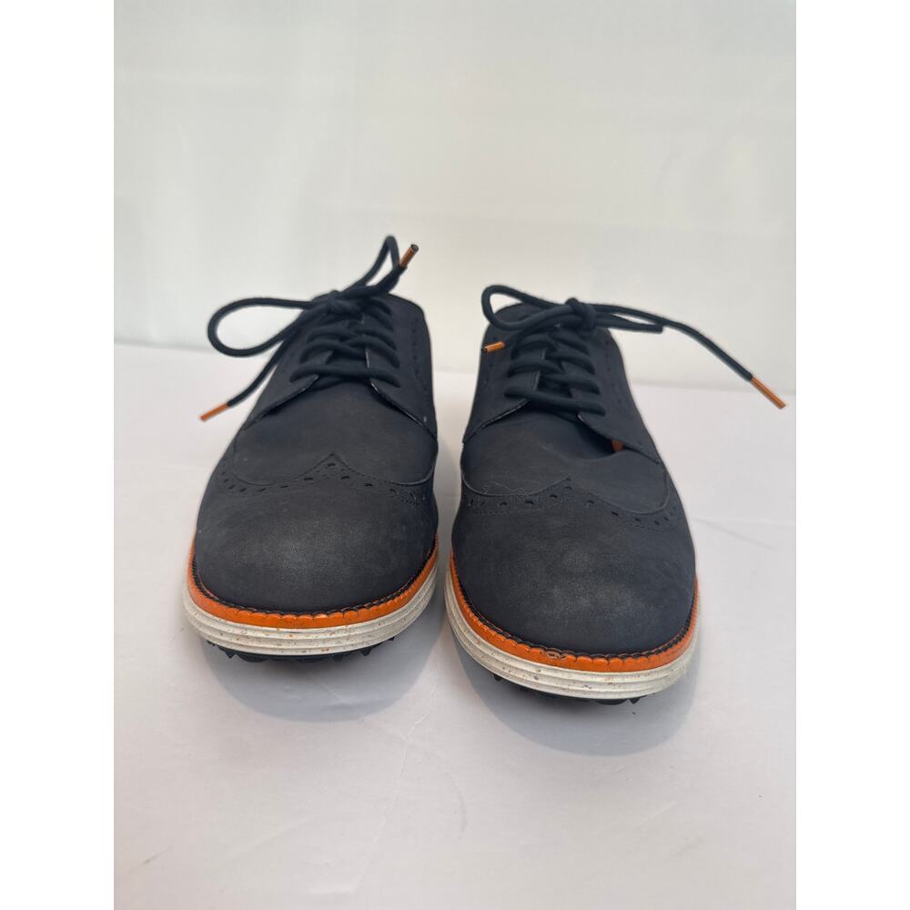 Cole Haan OriginalGrand Wingtip Oxford Men 11.5 Navy Nubuck GrandOS C34461 - Picture 2 of 7